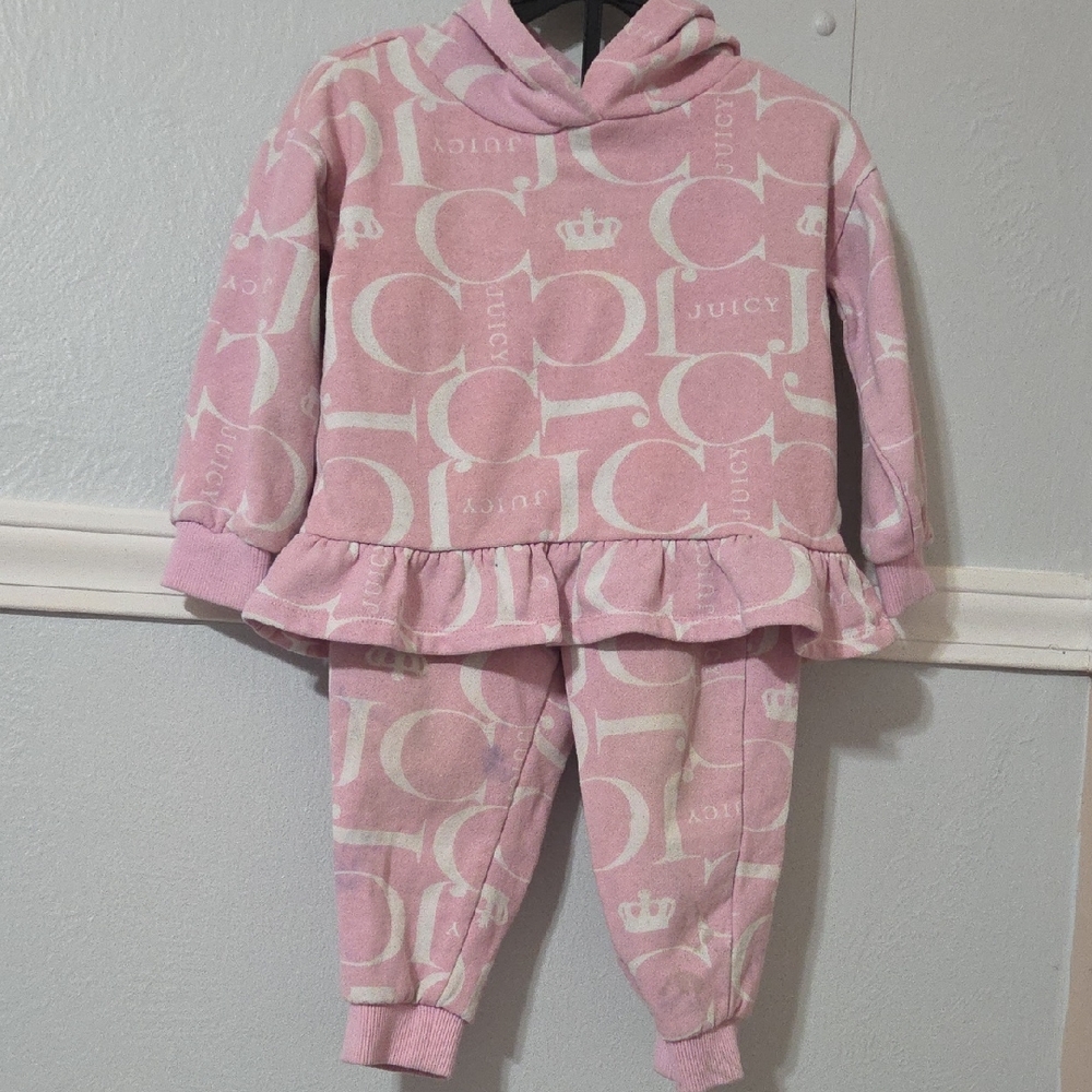 Juicy Couture Light Pink Kids Pajama Set